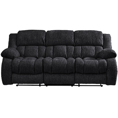 Global Furniture Usa Transitional Zaftig Fabric U250 Ebony Reclining Sofa 2360